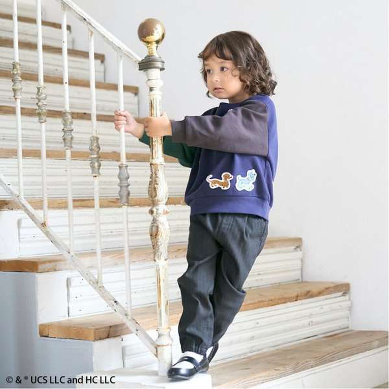 Stretch Herringbone Pants,Black, large image number 0