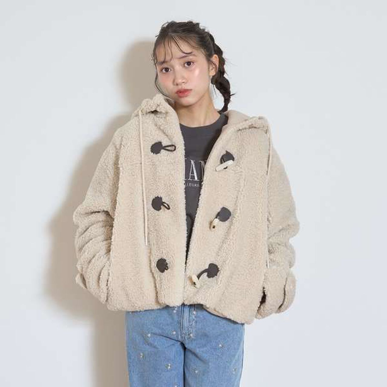 Boa Duffle Coat,Mocha tea, large image number 13