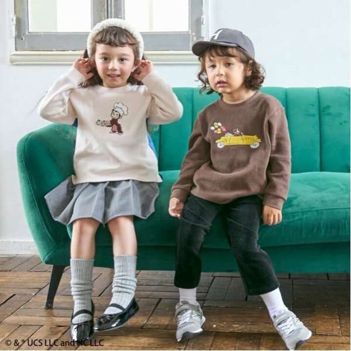 [Link] Double Waist Pleated Skirt-Pants,Brown, medium image number 9