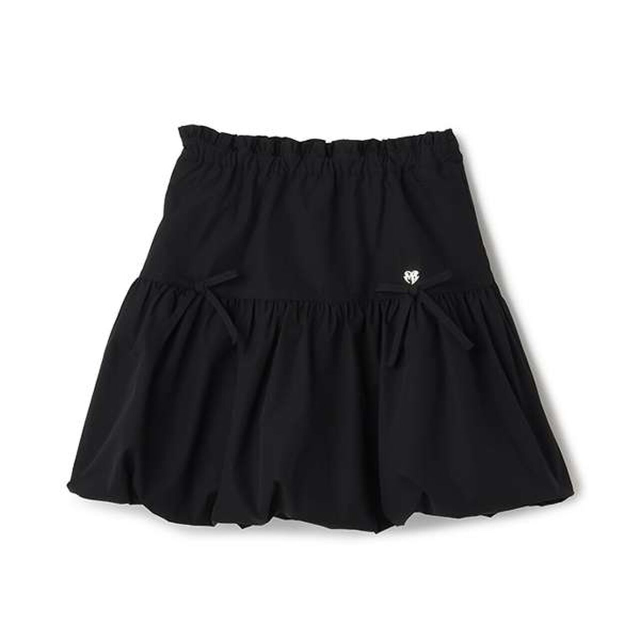 Ribbon Balloon Skirt,Black, large image number 0