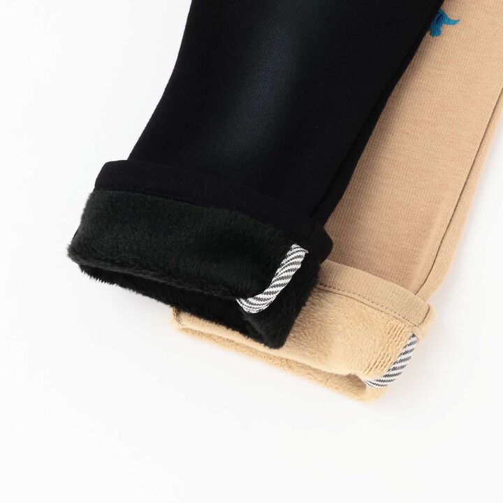 [Restock] Long-Length Straight Pants with Dinosaur Embroidery,Black, medium image number 7