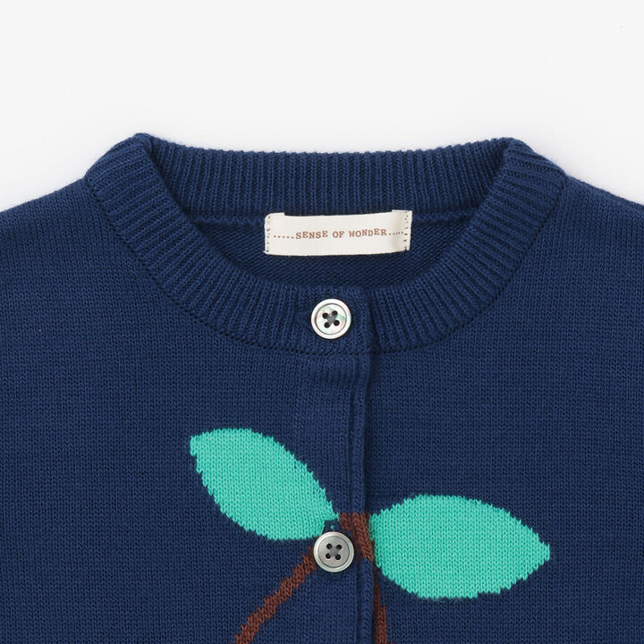 Cherry Cardigan,Navy, medium image number 2