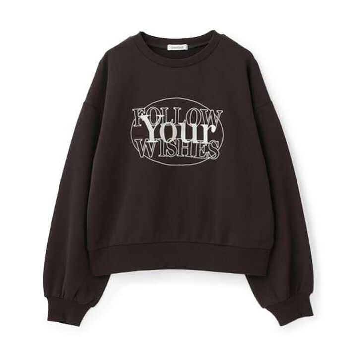 Circle Embroidery Pullover,Emerald green, medium image number 3