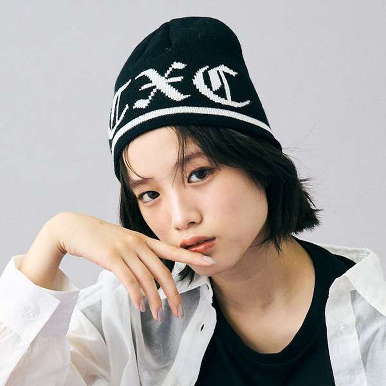 Jacquard Beanie,Black, large image number 0