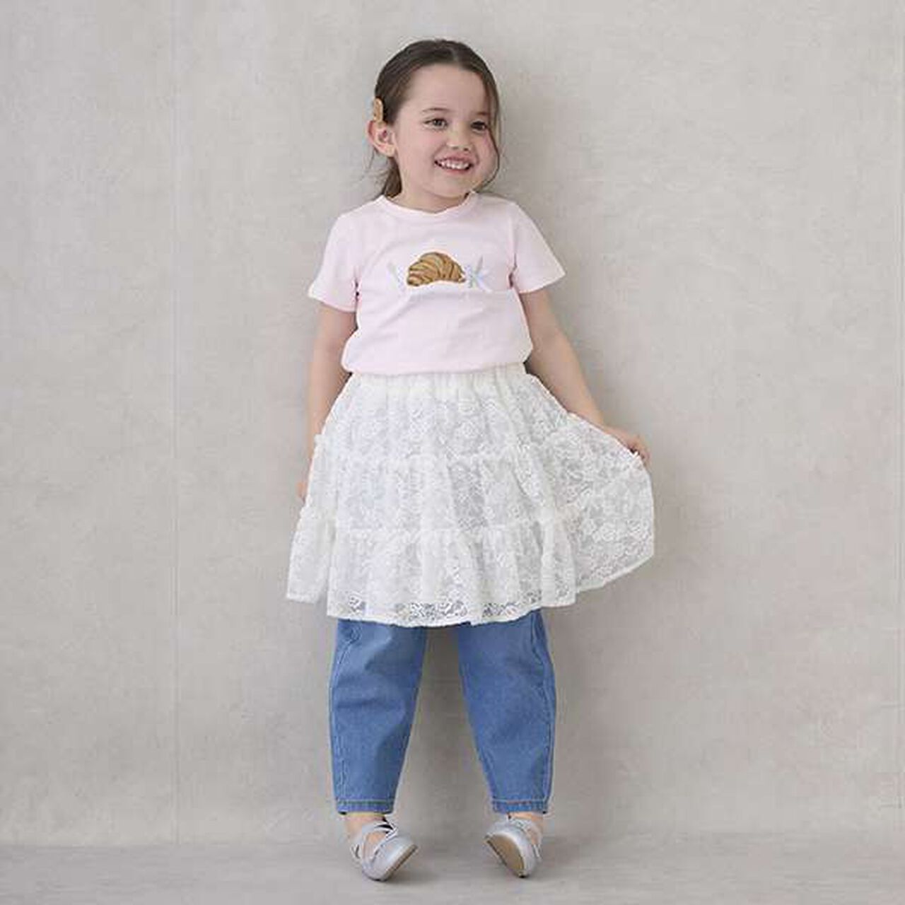 [Link] Lace Skirt,Off white, large image number 8