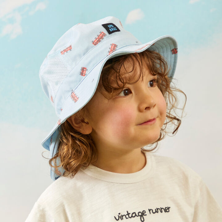 Train All-Over Print Sunshade Hat,Sax blue, medium image number 0
