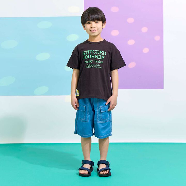 [Cool-Touch Denim] Half Pants,Blue, medium image number 16