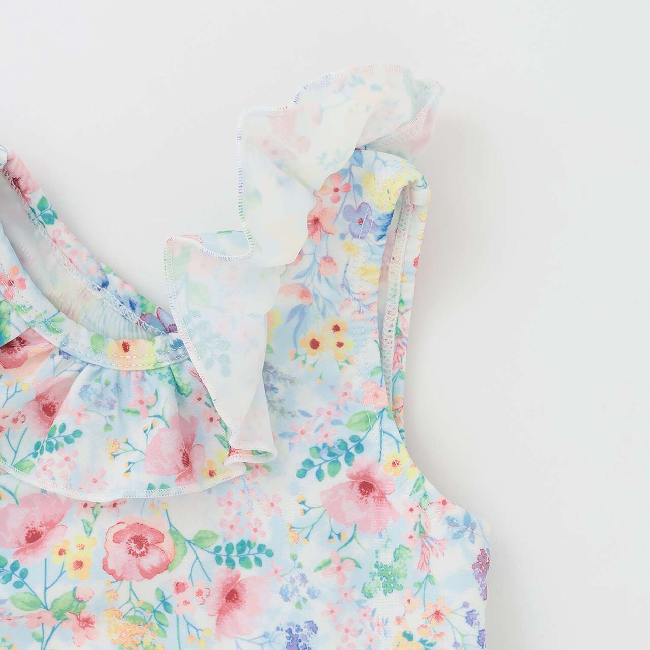 [SWIM] Girls' Floral Pattern Two-Piece Swimsuit [UV Protection],Pink, large image number 5