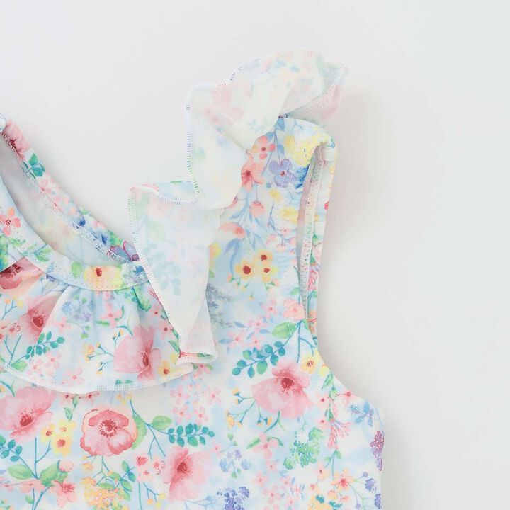 [SWIM] Girls' Floral Pattern Two-Piece Swimsuit [UV Protection],Pink, medium image number 5