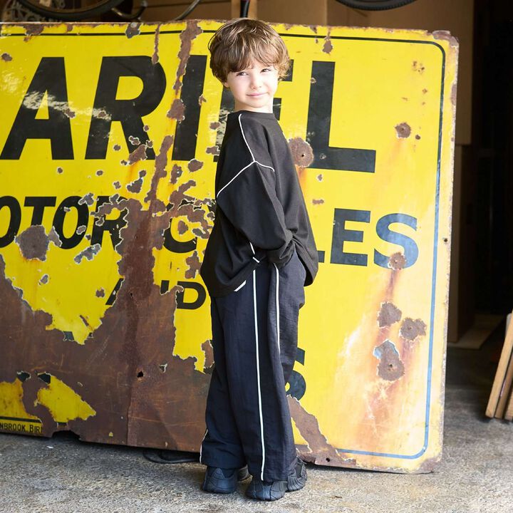 [MNCM] [Comfortable Jersey Fabric] Piping Big T-Shirt,Charcoal gray, medium image number 29