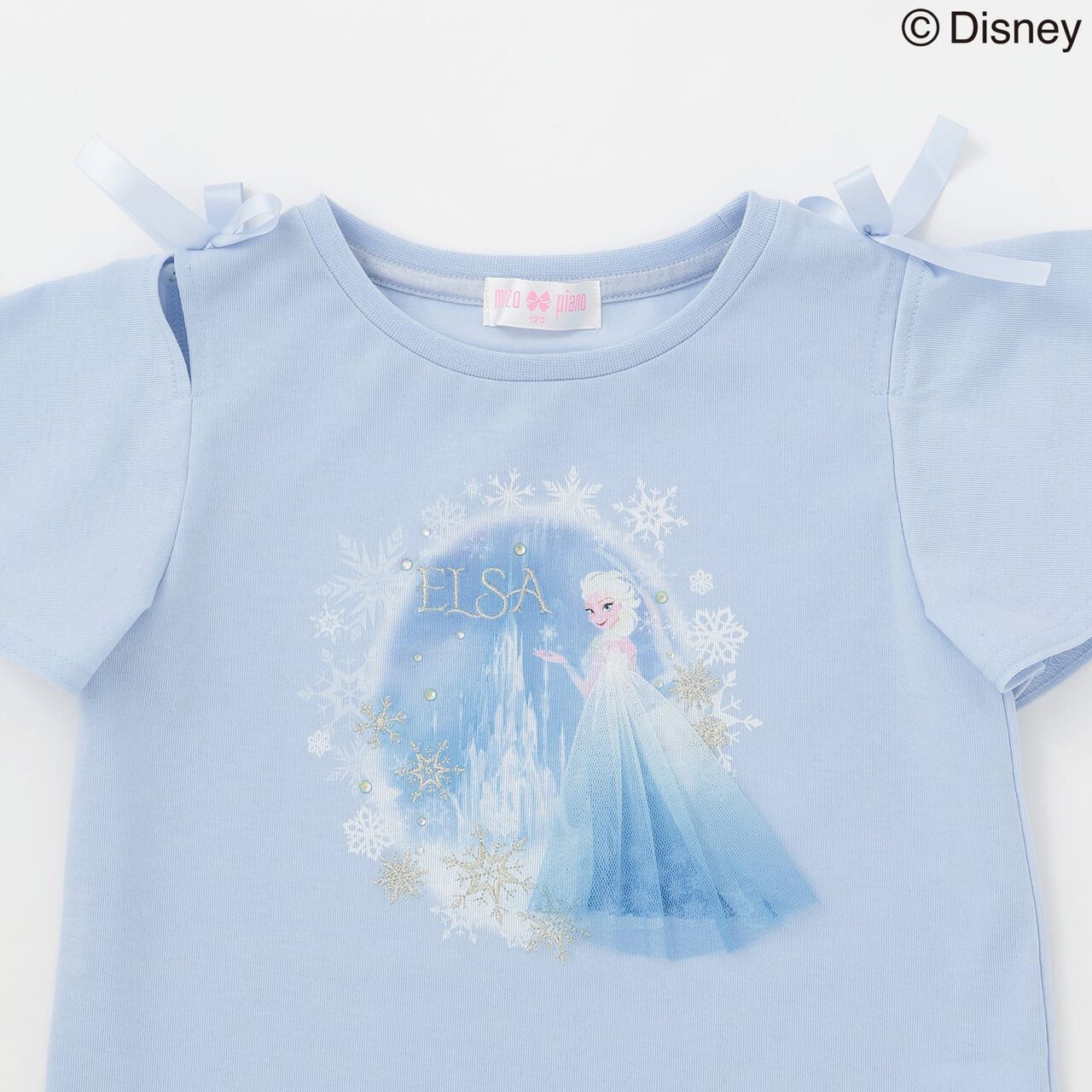 Frozen Elsa 2WAY T-Shirt [Cool Touch, UV Protection, Quick-Dry, Heat Shielding],Sax blue, large image number 6