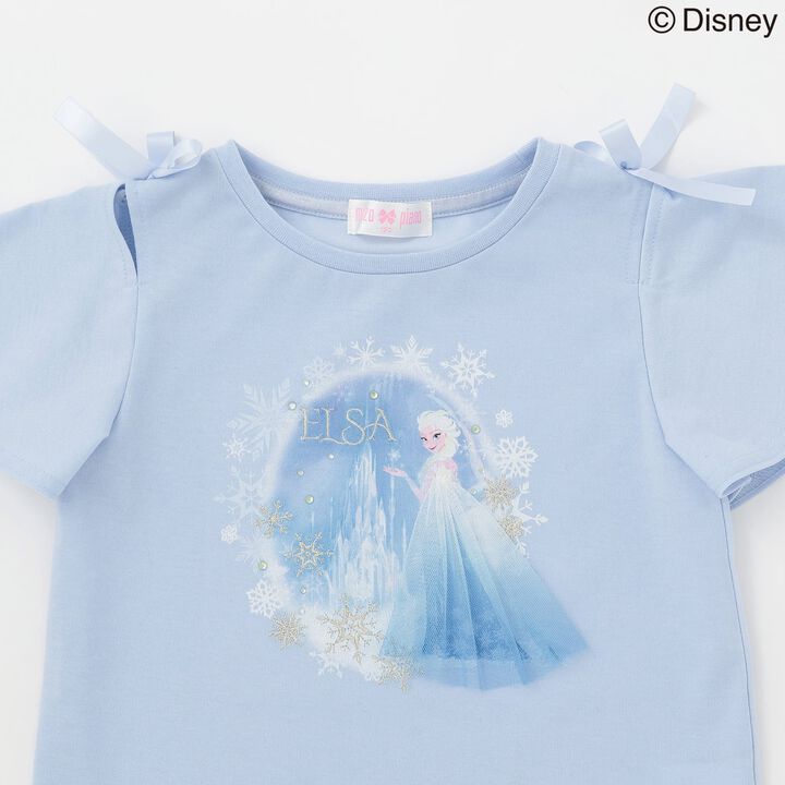 Frozen Elsa 2WAY T-Shirt [Cool Touch, UV Protection, Quick-Dry, Heat Shielding],Sax blue, medium image number 6