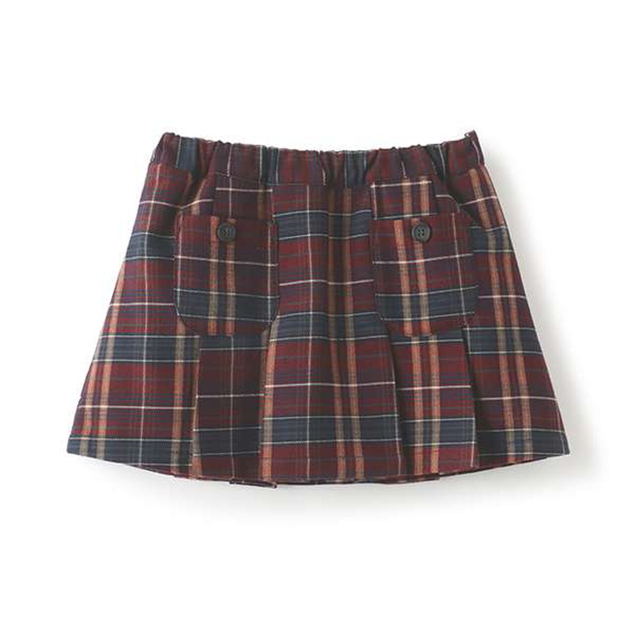 [Link] Check Pleated Skirt-Pants (Kids Size),Brown, large image number 14