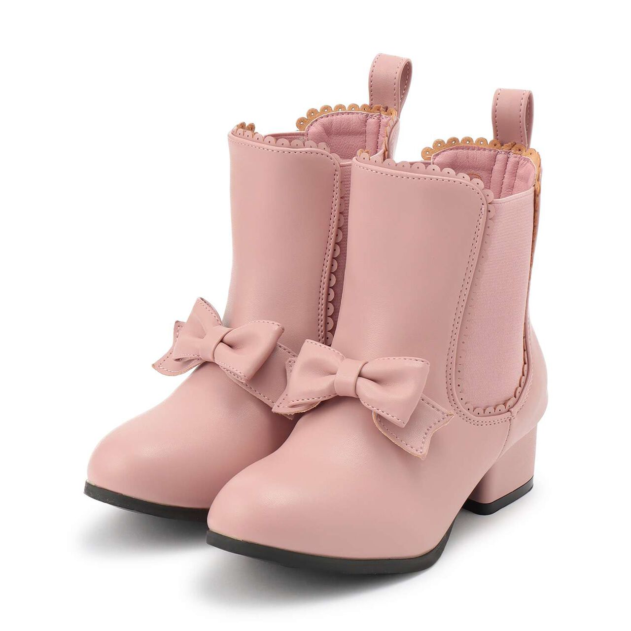 Ribbon Side Gore Boots,Black, large image number 6