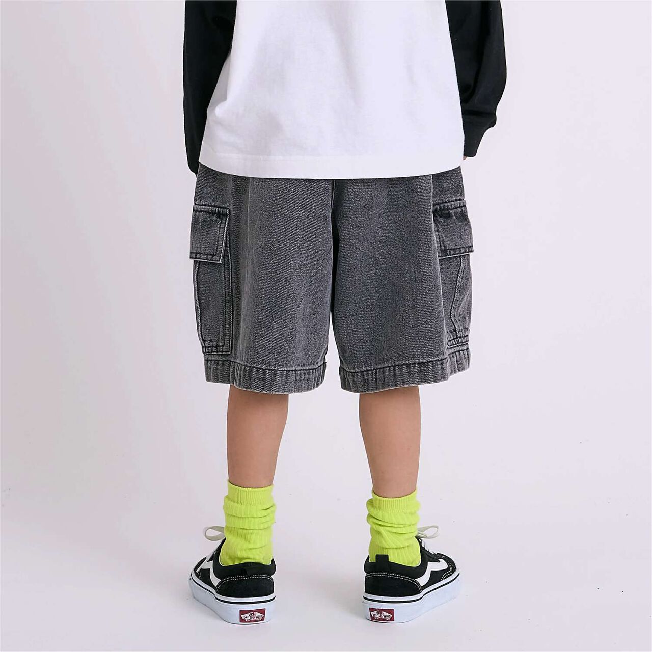 Denim Half Pants,Blue, large image number 4