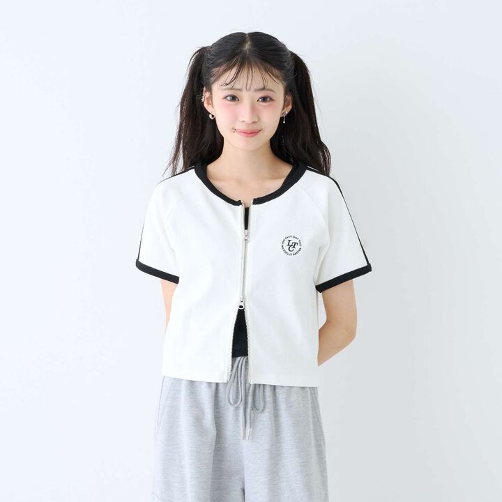 [LTXC/抗菌防臭] 附背心拉鍊短袖,米白色, medium image number 1