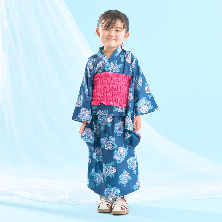 [簡易穿著♪] [接觸涼感] 4WAY分離式浴衣造型帶(OHANA) [兒童服裝] [童裝] [女孩],淡卡其色, medium image number 0