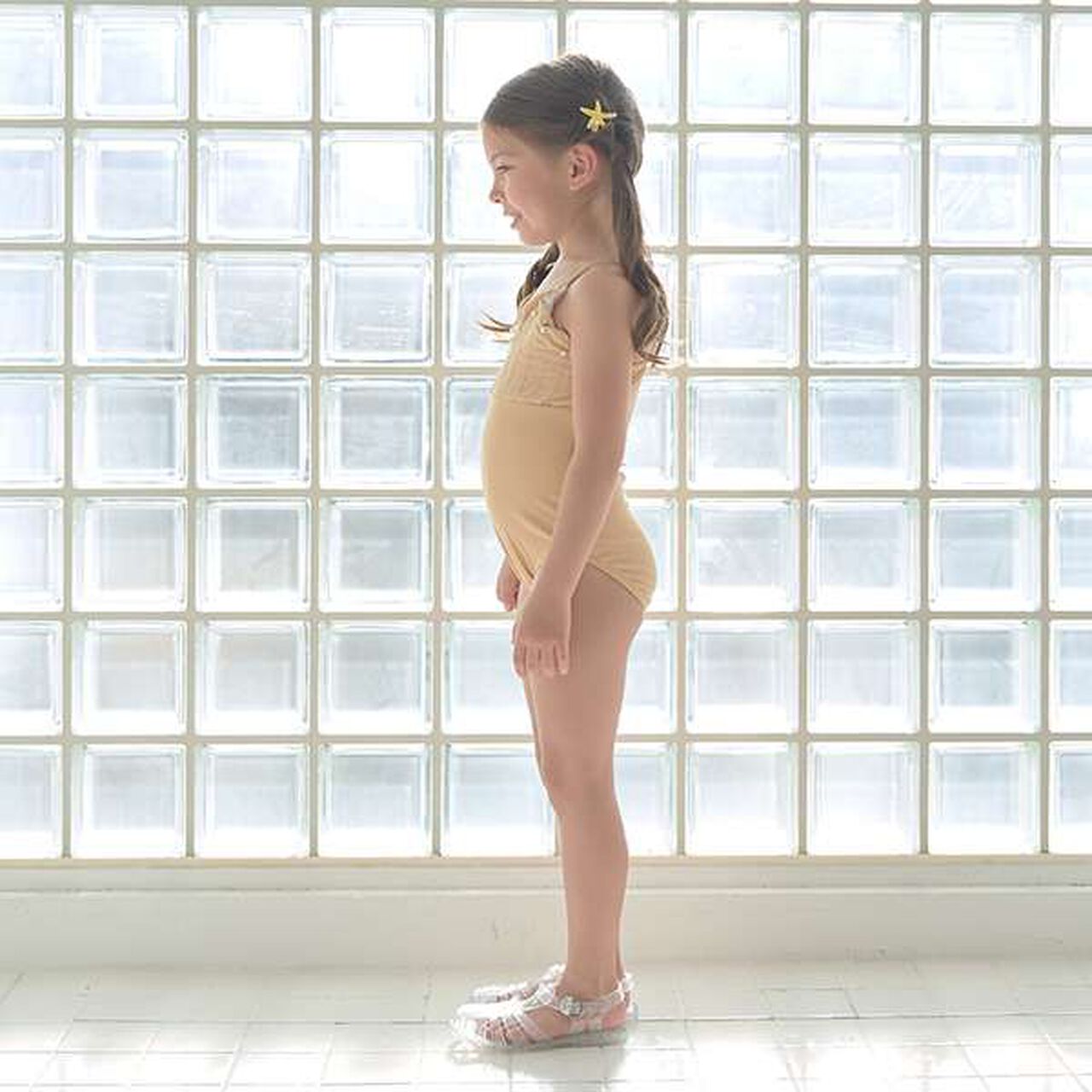 [SWIM] Pearl-Accented Mermaid One-Piece Dress,Mustard, large image number 13