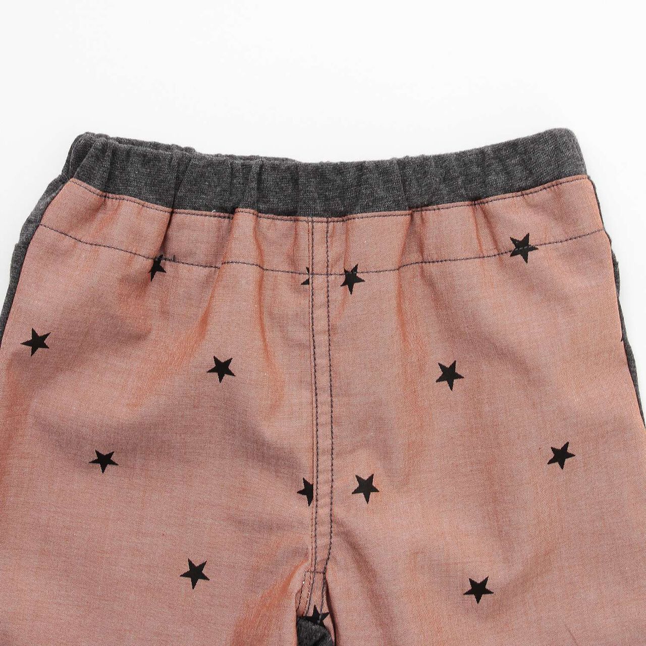 Star Pattern Denim Half Pants,Navy, large image number 2