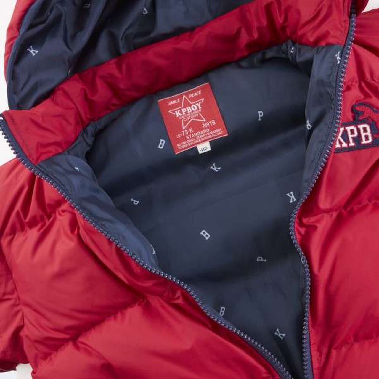 KP Boy Solo Padded Dinosaur Patch Jacket (90-130),Red, large image number 6