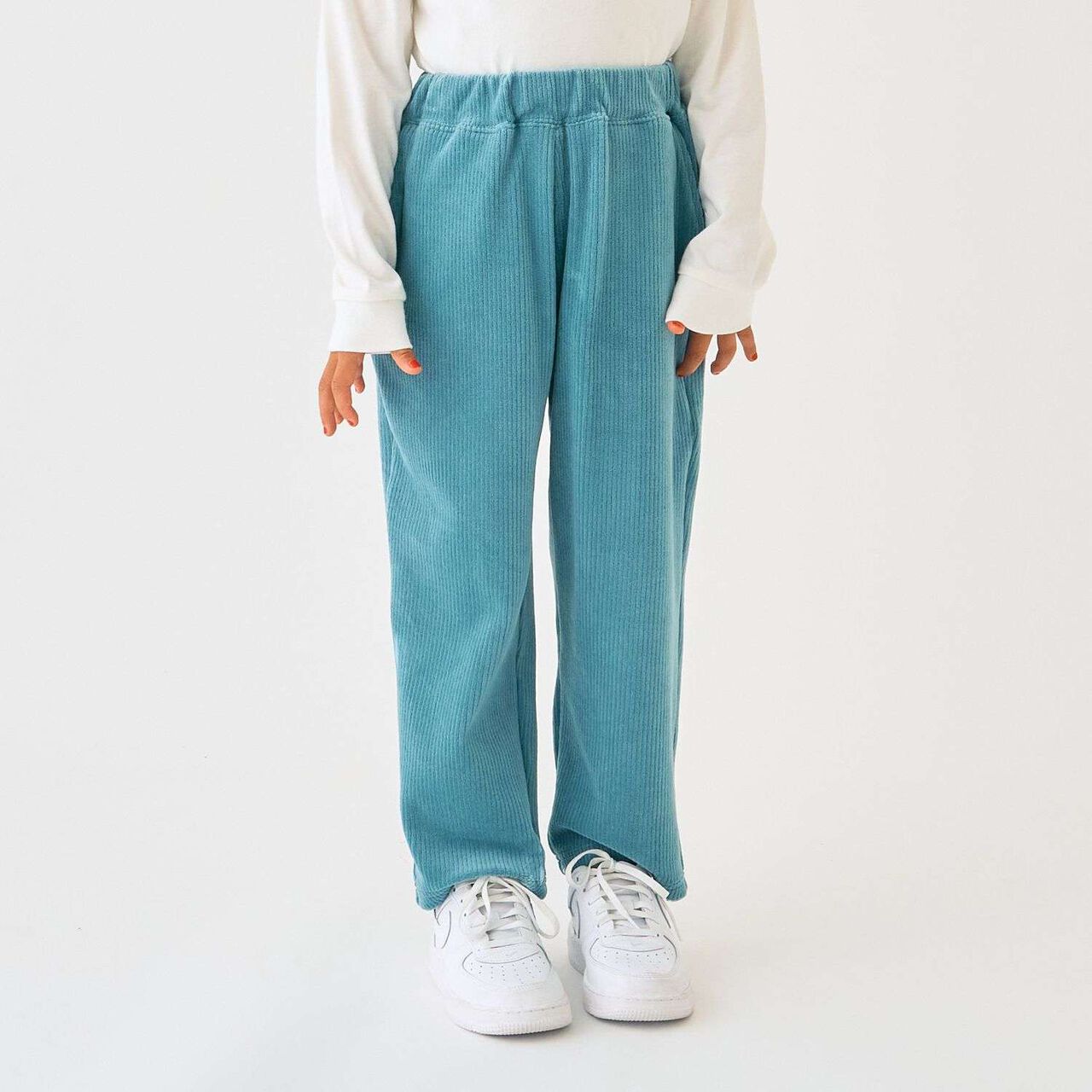 Knit Cord Pants,Moss green, large image number 0