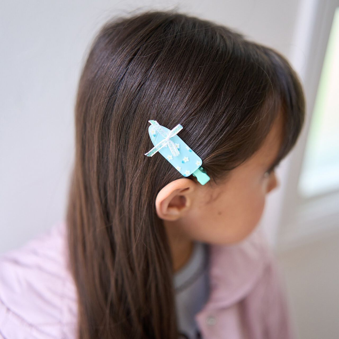 Assorted Hair Clips with Ribbons 2-Piece Set,Emerald green, large image number 9