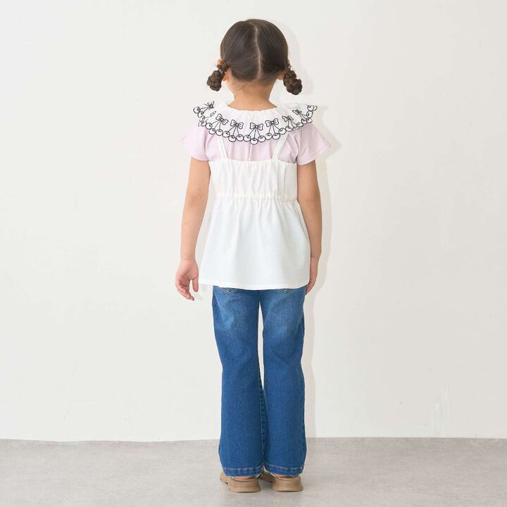 [With Side Pockets] Peplum Bustier for Girls [Kids' Clothing],Dark orange, medium image number 14