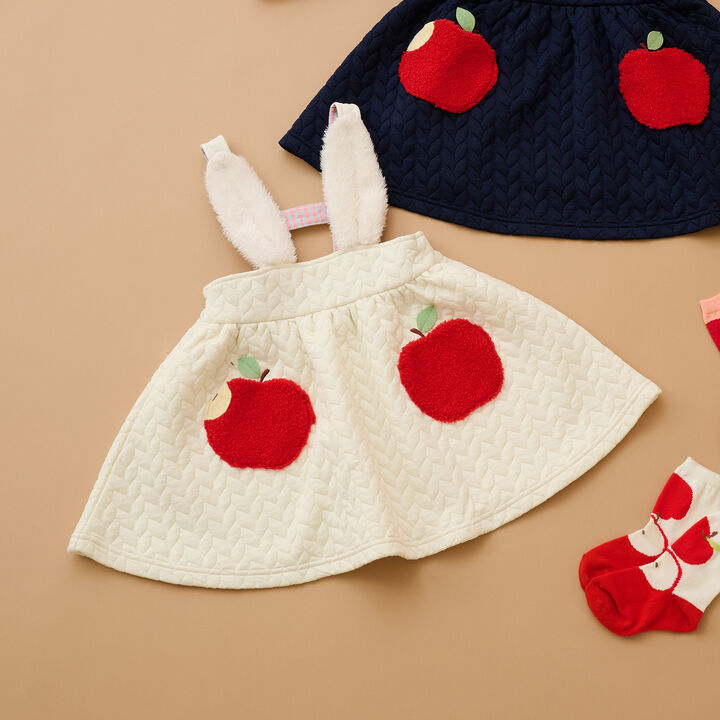 Apple Pocket Jumper Skirt,Pearl white, medium image number 0