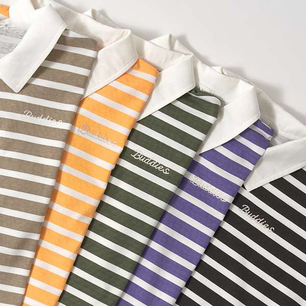 Non-Deforming Soft Cotton Oversized Stripe Print Rugby Shirt,Purple, large image number 15