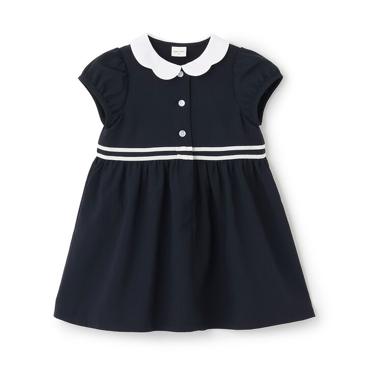 [WINDRY] Collar One-Piece Dress,Dark red, medium image number 7
