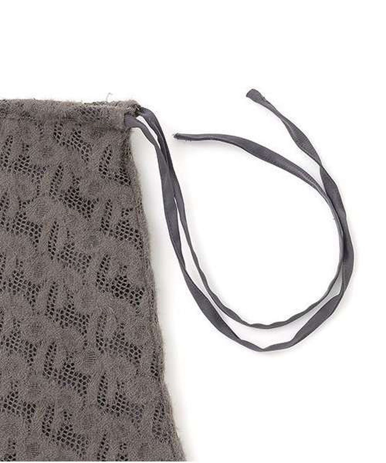 Reversible Lace Skirt,Charcoal gray, large image number 3