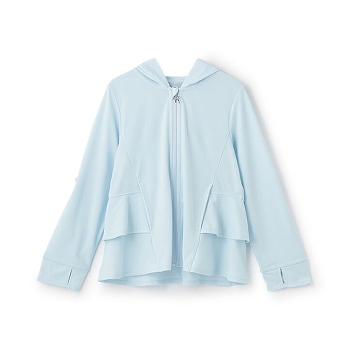 [Cool Touch UV Protection] Chlorine Resistant] Frill Rash Guard,Off white, medium image number 3