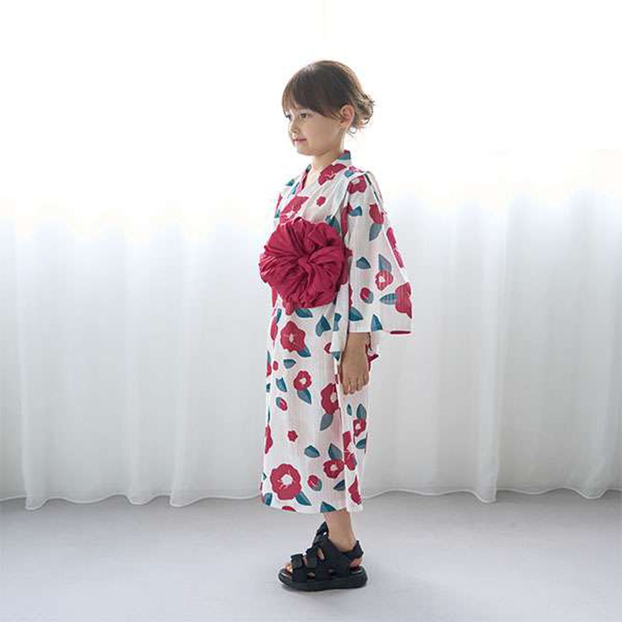 Easy-to-Wear One-Piece Yukata,Cream, large image number 21