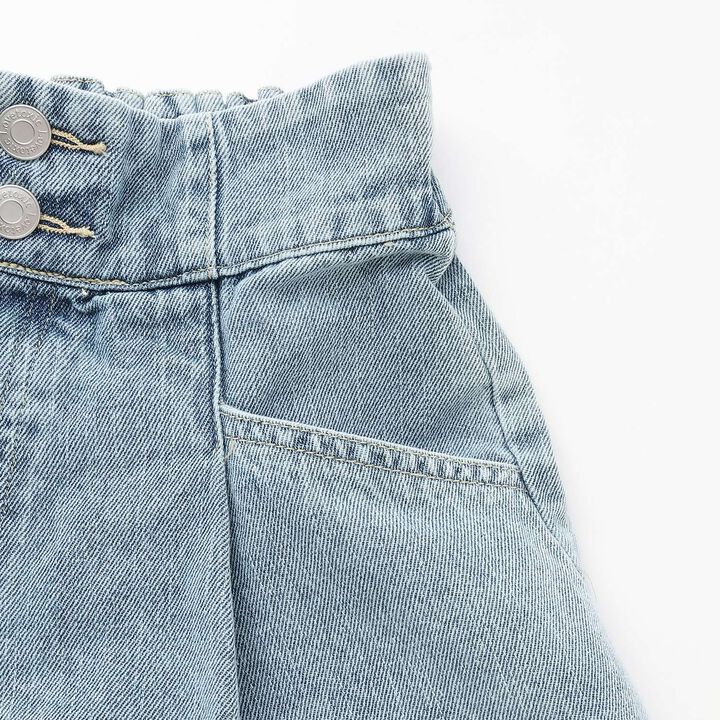 Tuck Flare Culottes for Beautiful Legs,Blue, medium image number 4