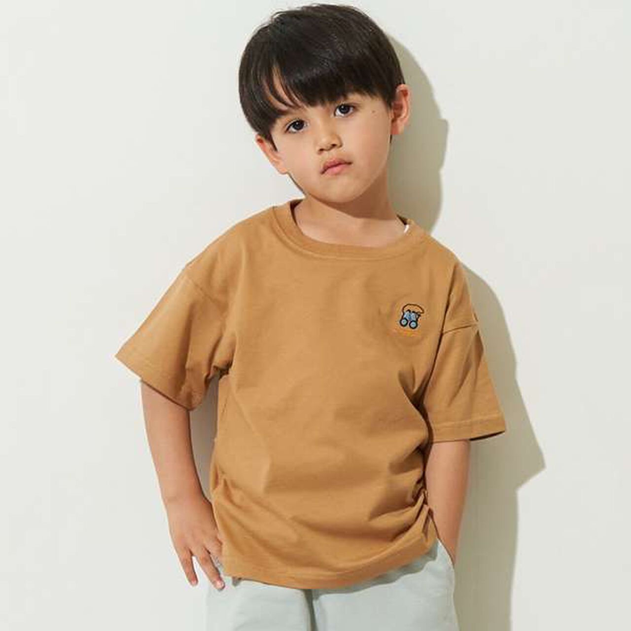 Water-Repellent Single-Point Embroidery T-Shirt,Purple, large image number 20