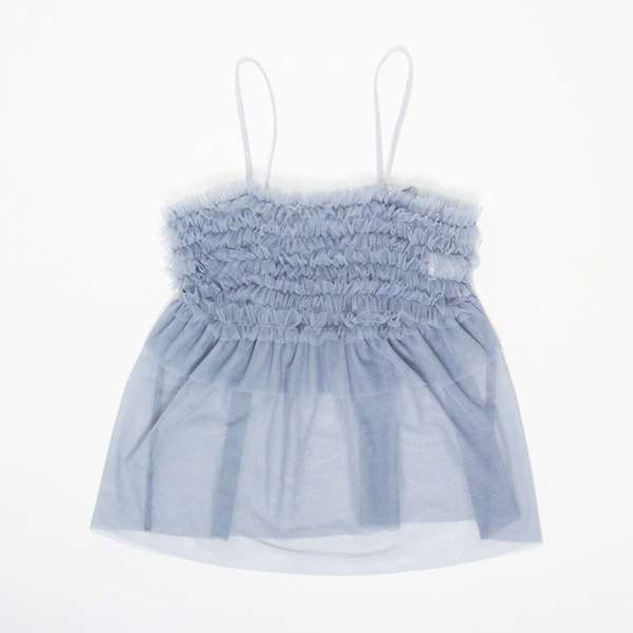 Tulle Camisole & Long-Sleeve T-Shirt Set (140-160),Ivory, large image number 16