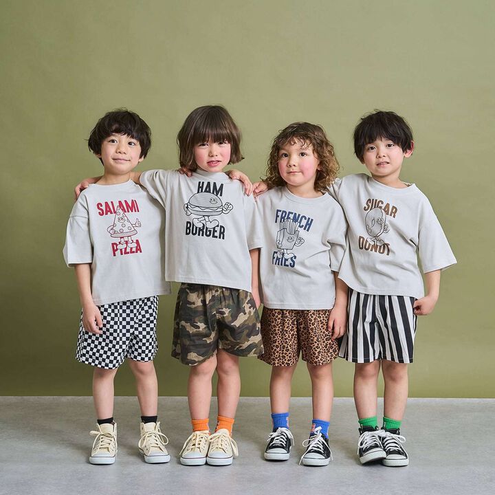 Anti-Stain Quick-Dry Junk Food Assortment Printed T-Shirt,Black, medium image number 25