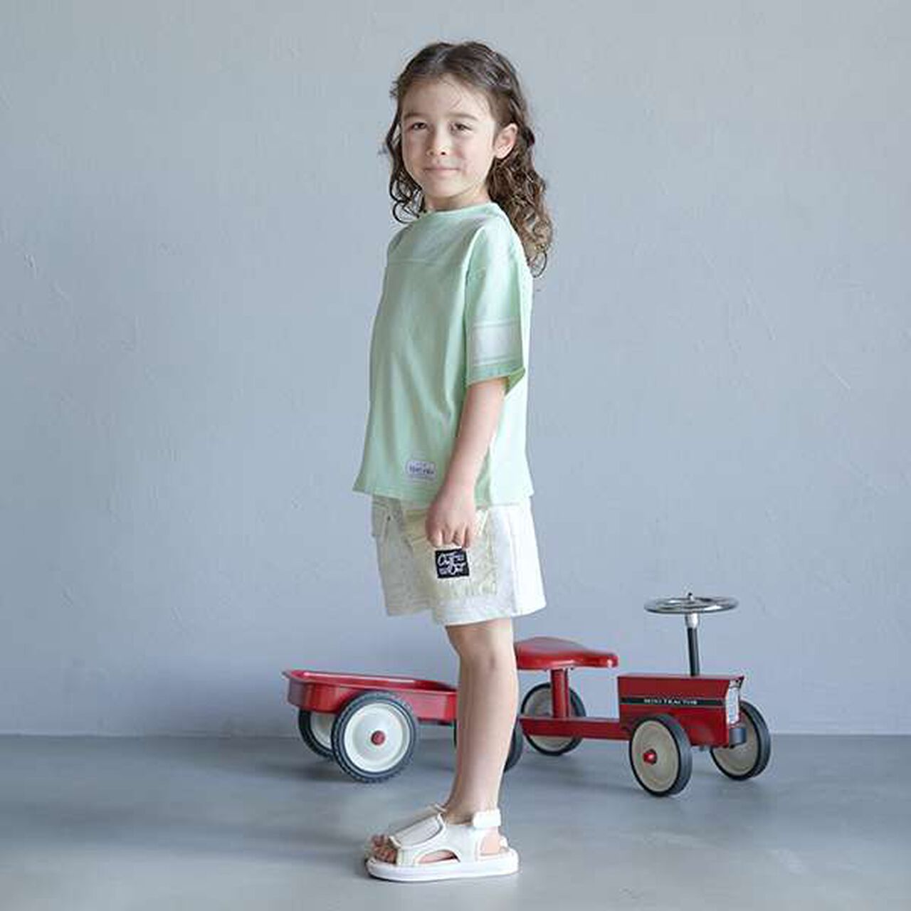 [Cool Touch] Either Way Is Fine! Sleeve Line Print Short Sleeve T-Shirt,Orange, large image number 4