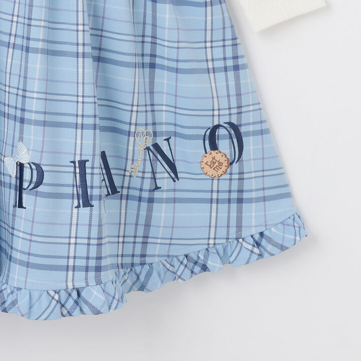 Logo Embroidered Camisole Dress & Long-Sleeve T-Shirt Set,Blue, medium image number 11