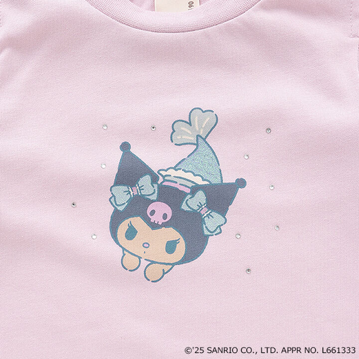 [Sanrio Characters] Cold Shoulder Graphic T-Shirt,Sax blue, medium image number 17