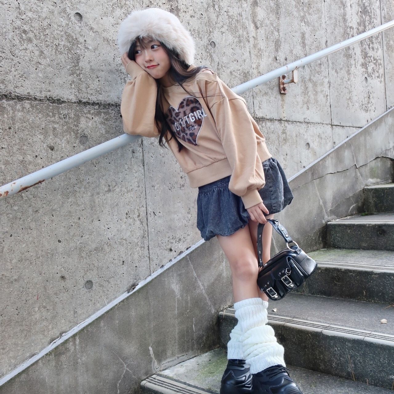 Balloon Tiered Skirt,Blue, large image number 2