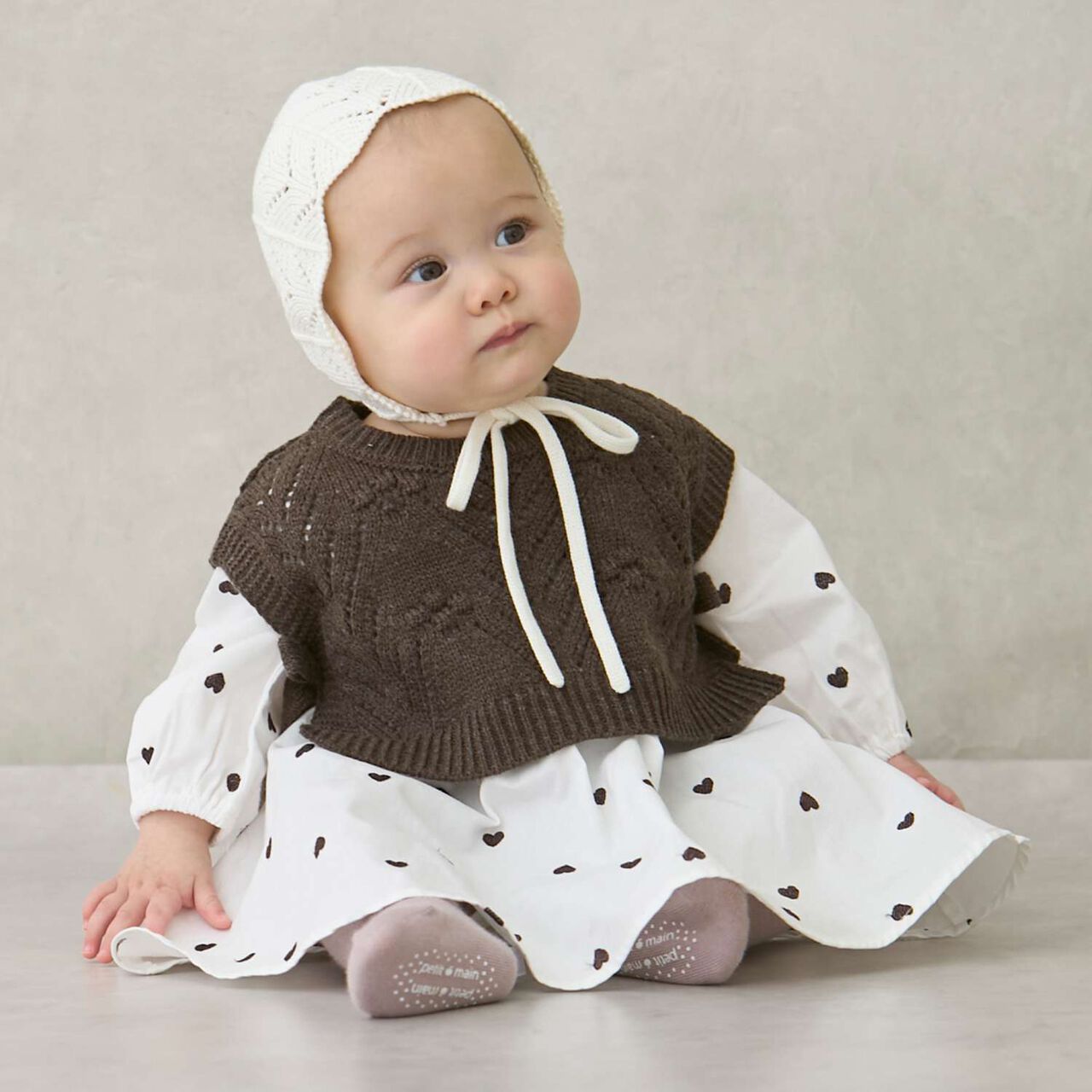 Link Outfit Set with Vest,Brown, large image number 0