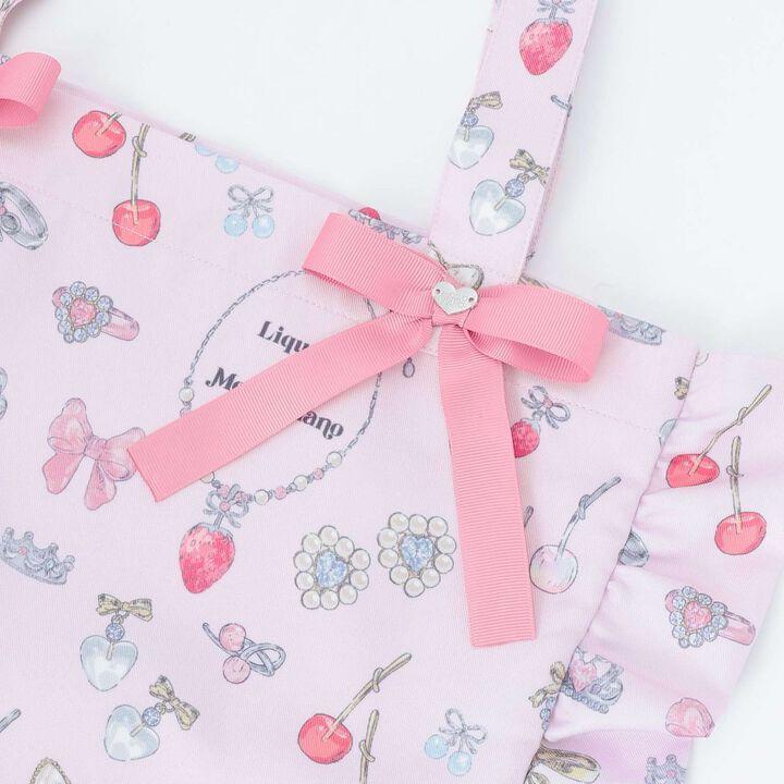 [Liquem] Frilled Tote Bag with Pattern,Pink, medium image number 2