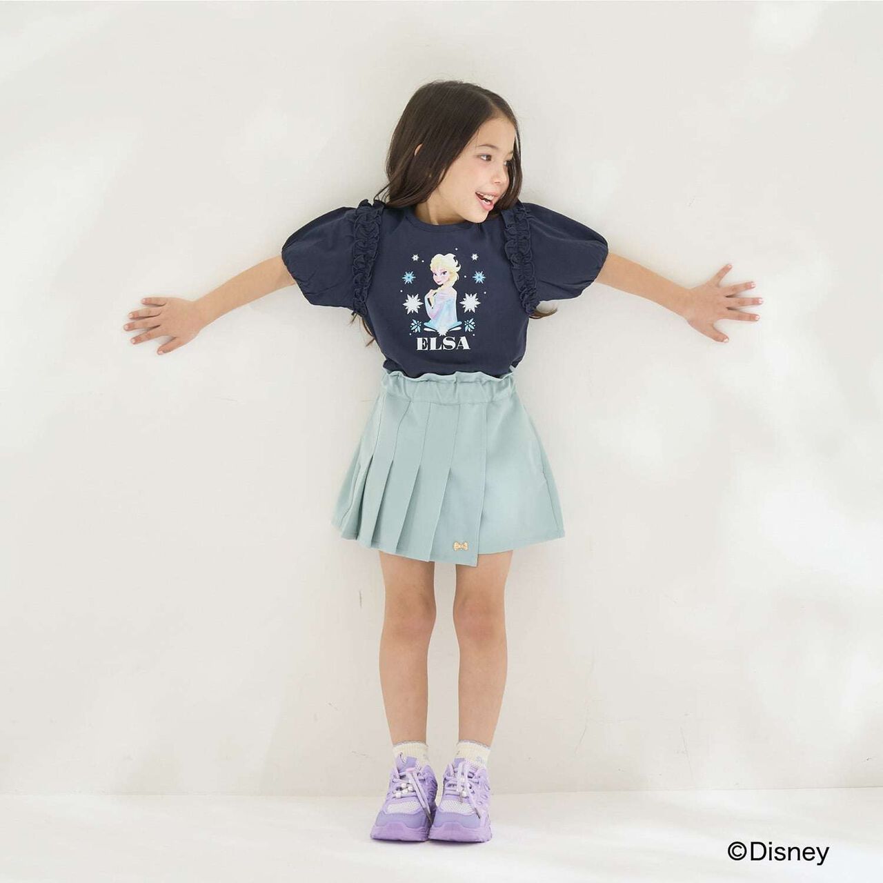 [Disney Frozen] 100% Cotton Sherbet Jersey Puff Sleeve T-Shirt [Kids Girls] UV Cool Touch Shape-Retaining,Lavender, large image number 22