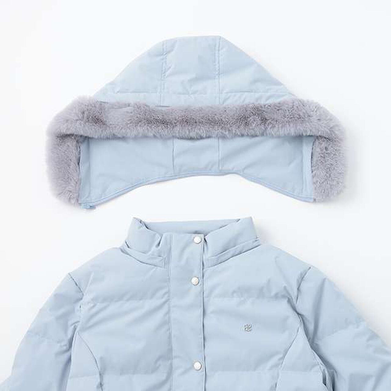 Water-Repellent, Machine Washable A-Line Down Coat,Navy, large image number 15