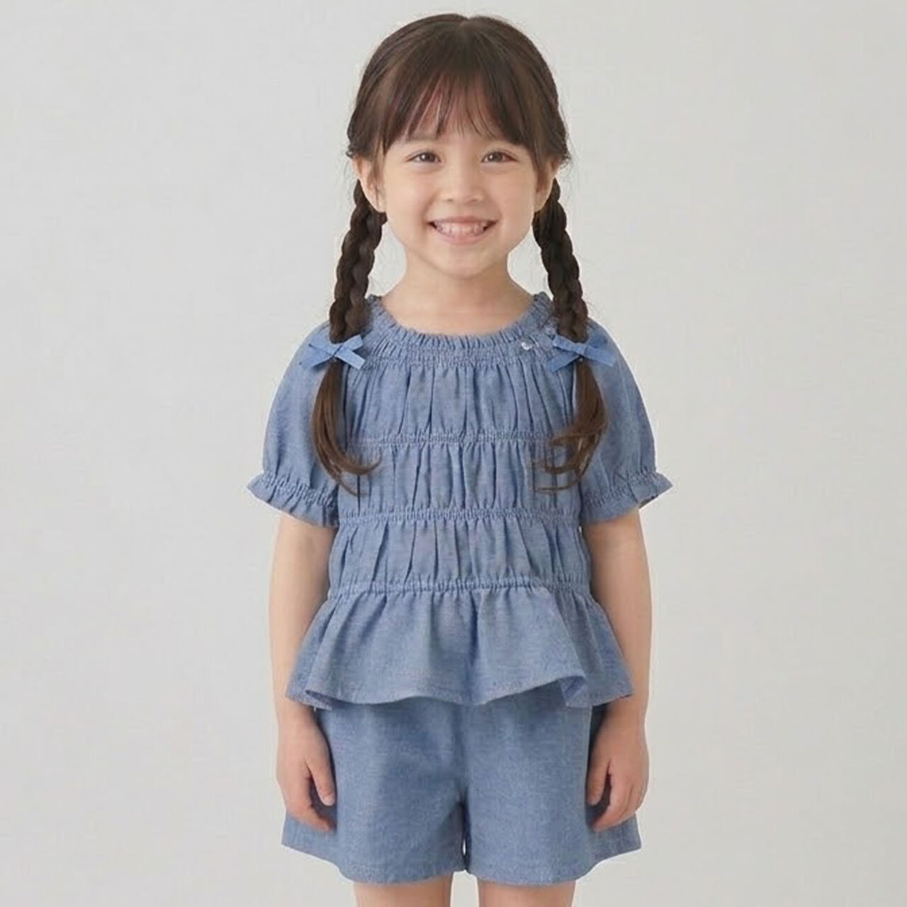 Plenty of Gathered Outfit Set,Navy, large image number 0