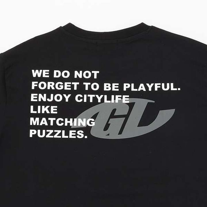 [Affordable] Back Print Short Sleeve T-Shirt,Khaki, medium image number 3