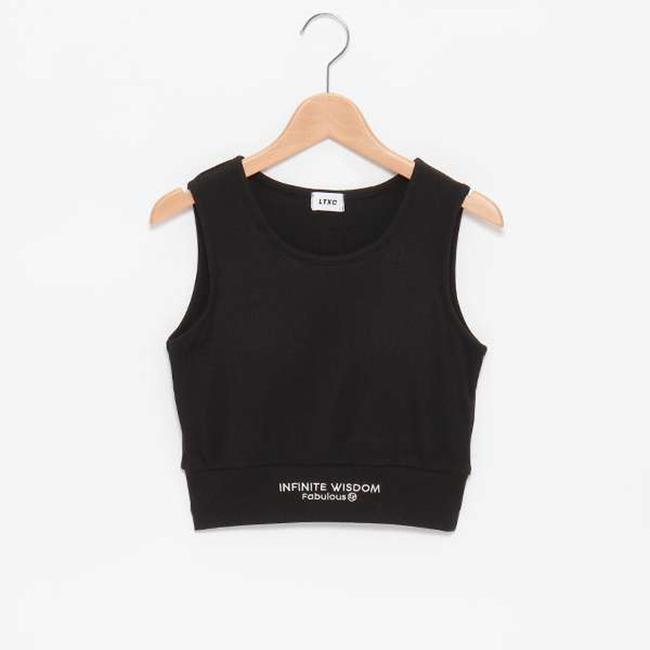 [LTXC] Quick-Dry Black Cropped Tank Top,Lavender, large image number 2