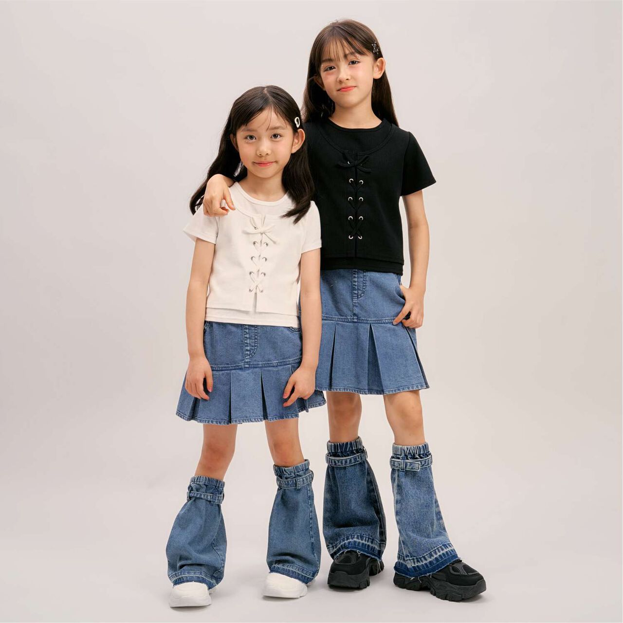 [Cool Touch] Denim Leg Covers,Black, large image number 12
