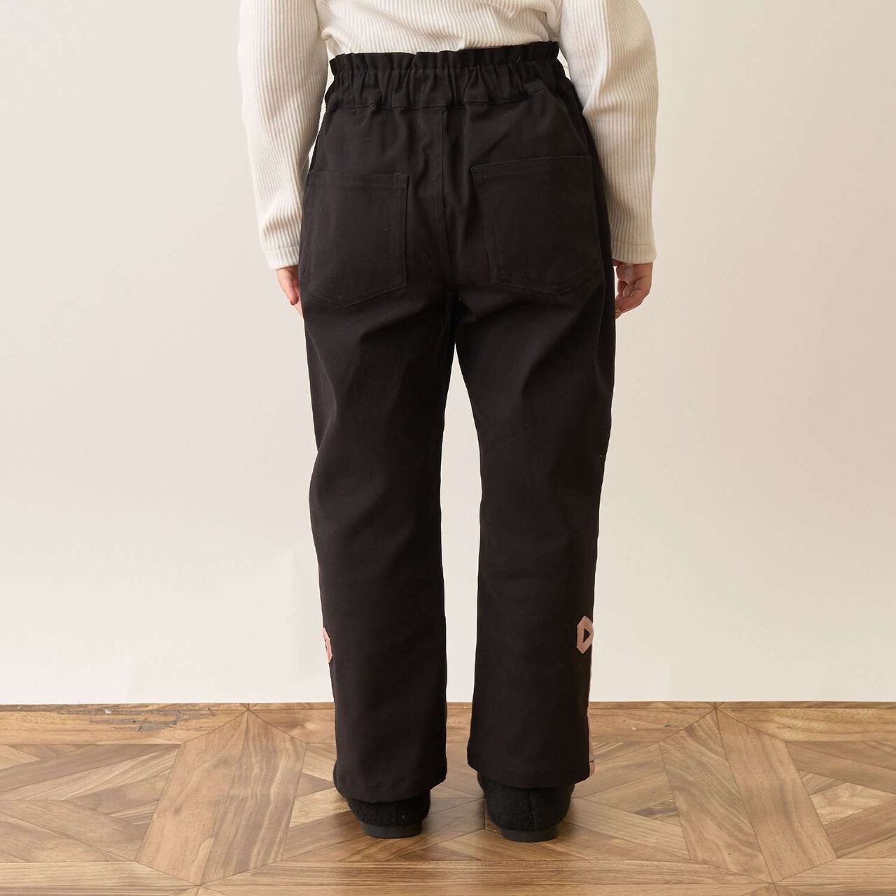 Decorative Ribbon Side Slit Stretch Pants,Ivory, large image number 36